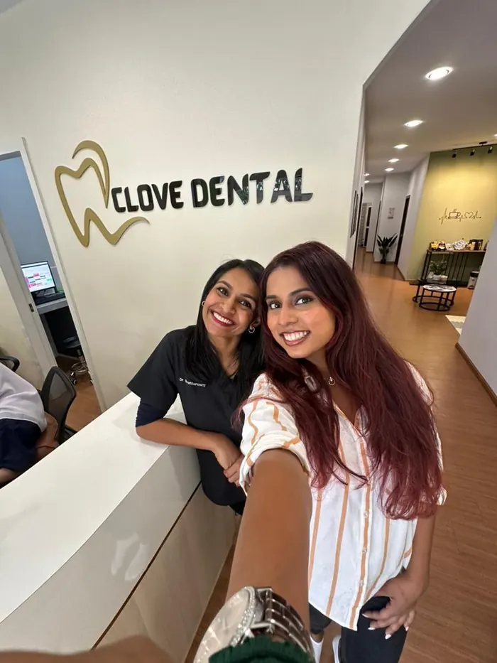 Dr Siva with a patient at Clove Dental